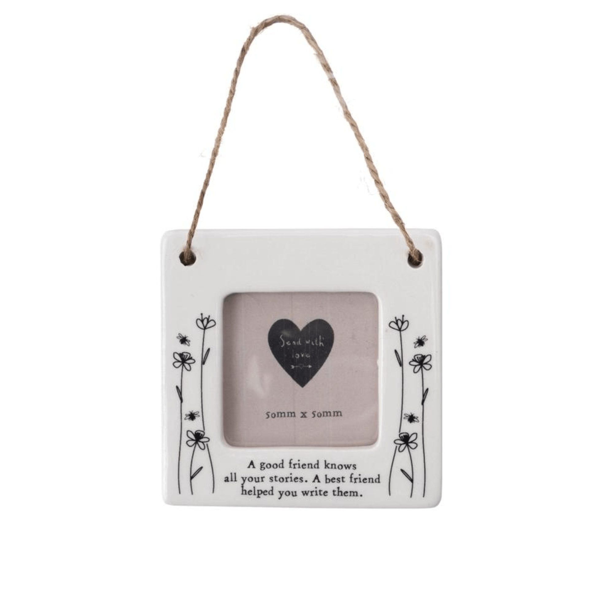 Best Friends Mini Ceramic Hanging Photo Frame - Peppy & Sage