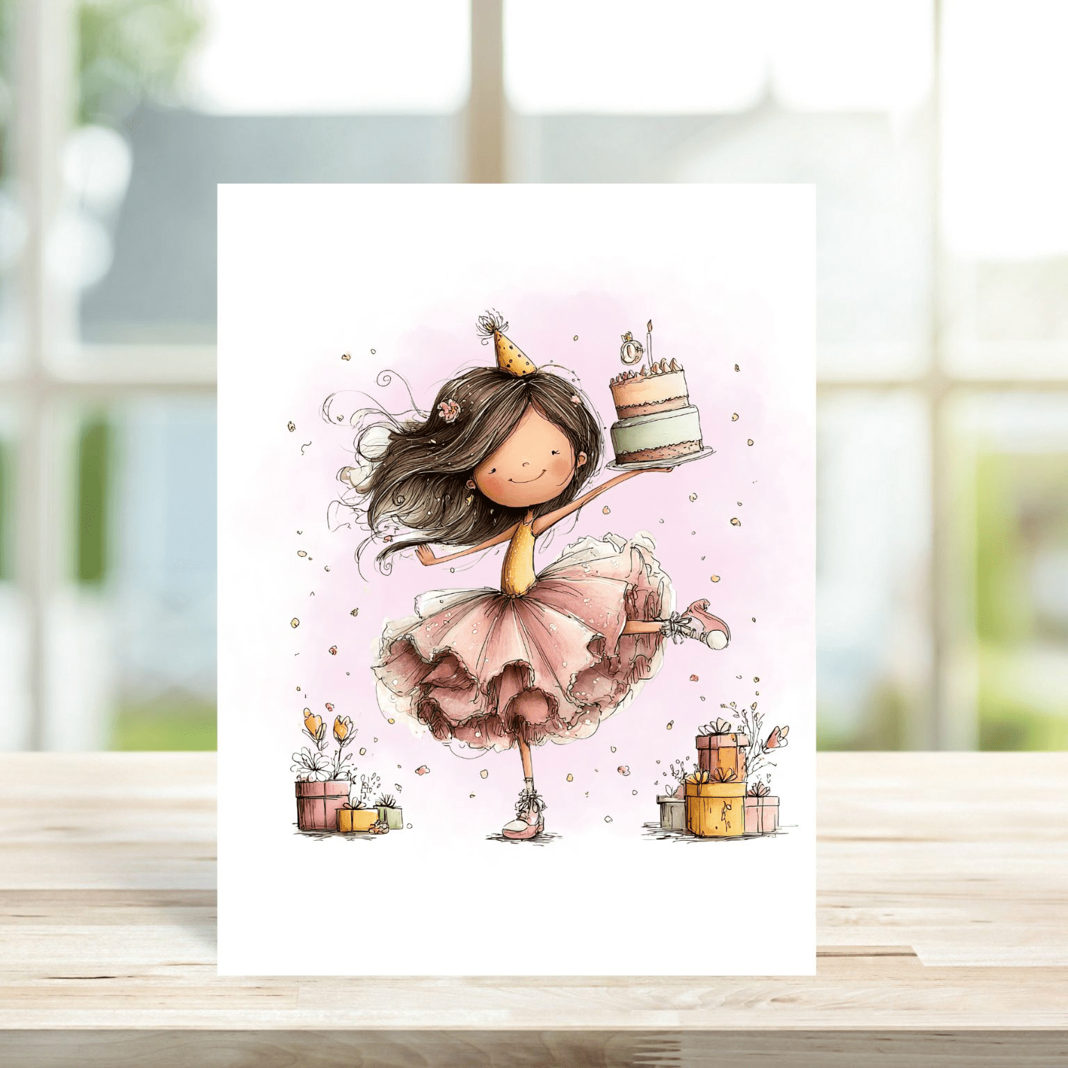 Birthday Girl Greetings Card - Peppy & Sage