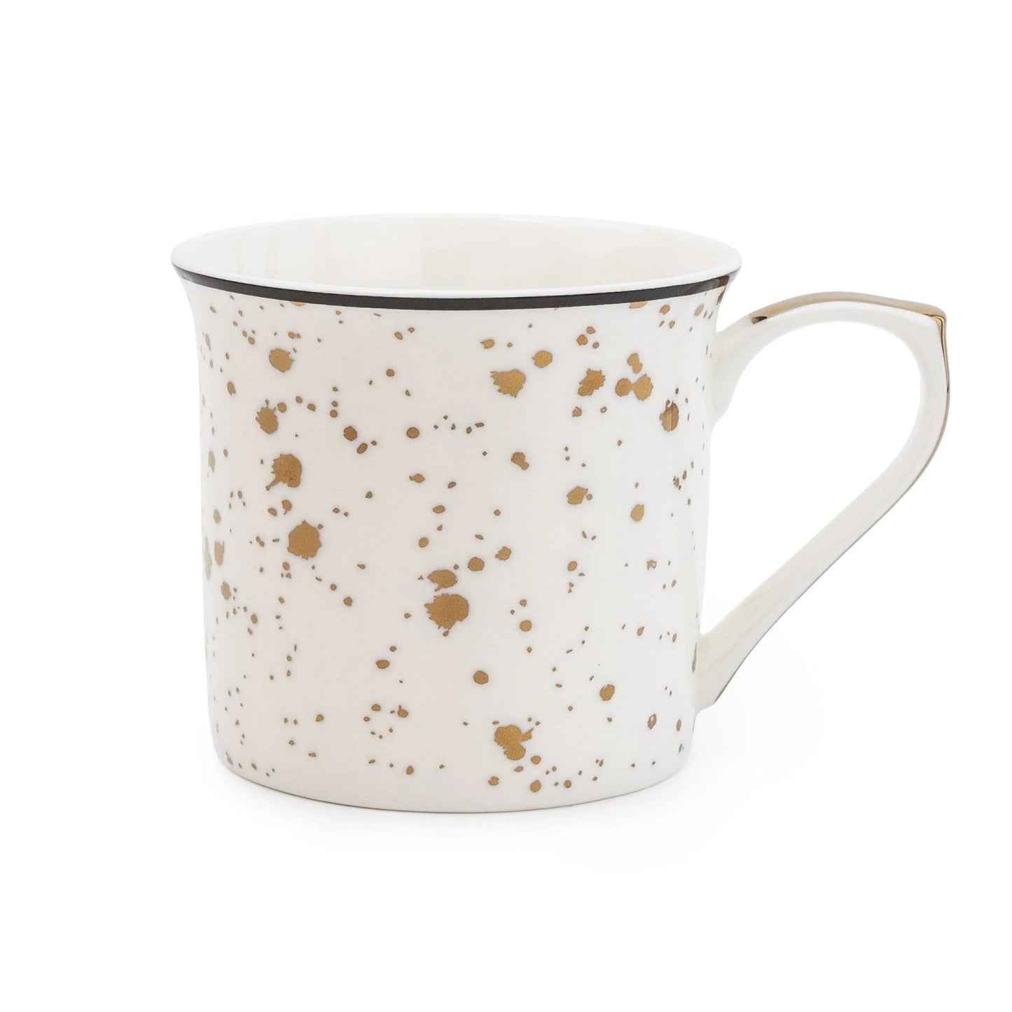 Black and Gold Speckle Fine Bone China Mug - Peppy & Sage