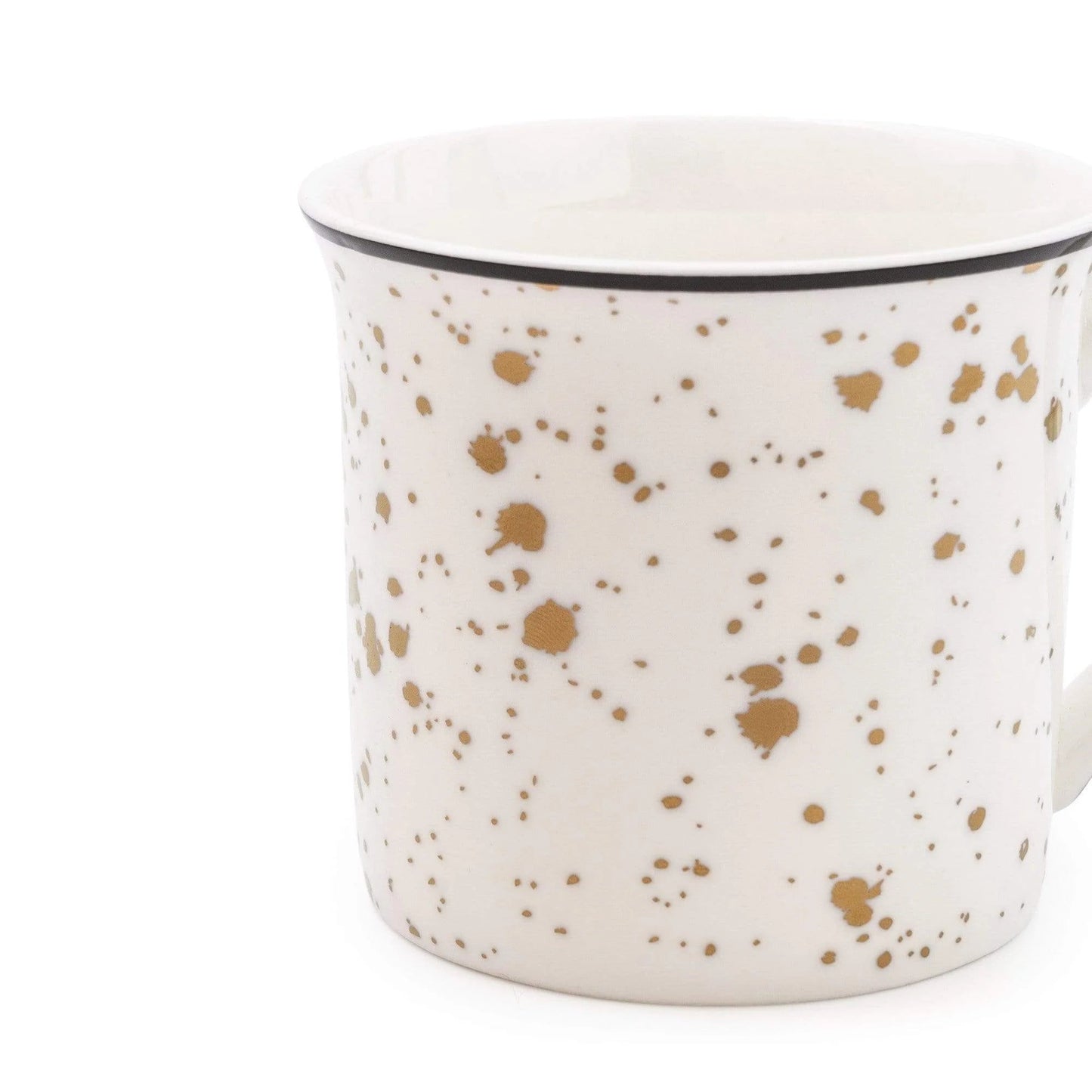 Black and Gold Speckle Fine Bone China Mug - Peppy & Sage