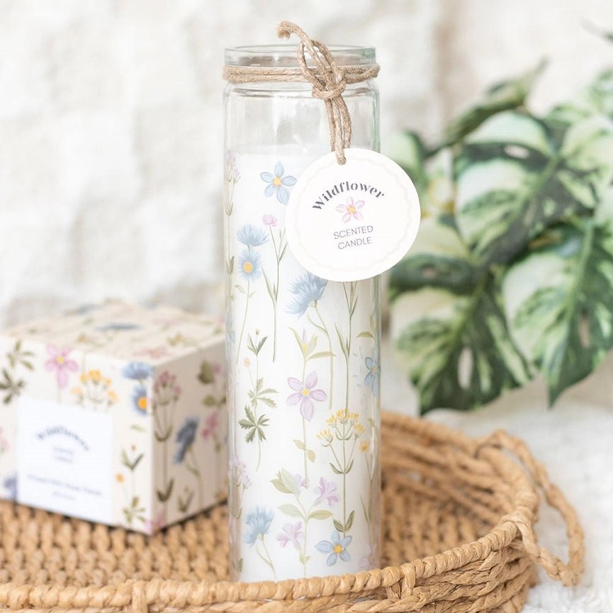 Blooming Lovely Floral Glass Tube Candle - Peppy & Sage