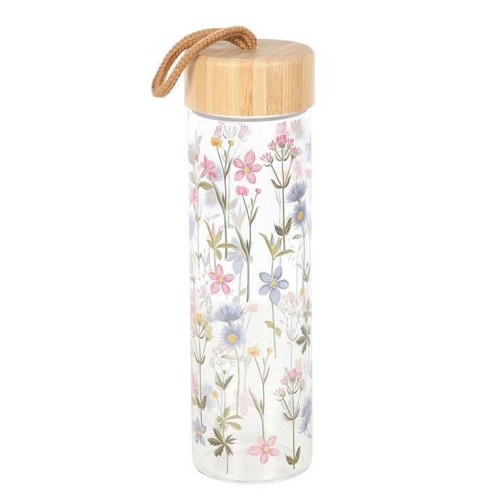Blooming Lovely Glass Water Bottle - Peppy & Sage