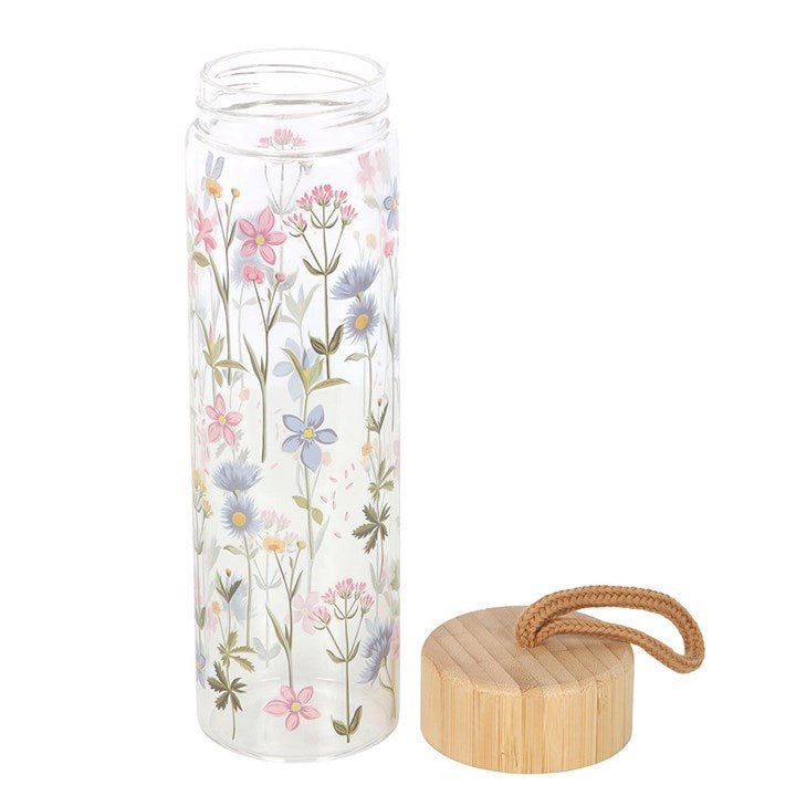 Blooming Lovely Glass Water Bottle - Peppy & Sage