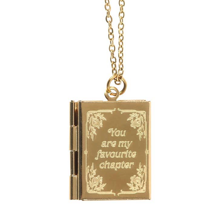 Book Shaped Locket Necklace in Gift Box - Peppy & Sage
