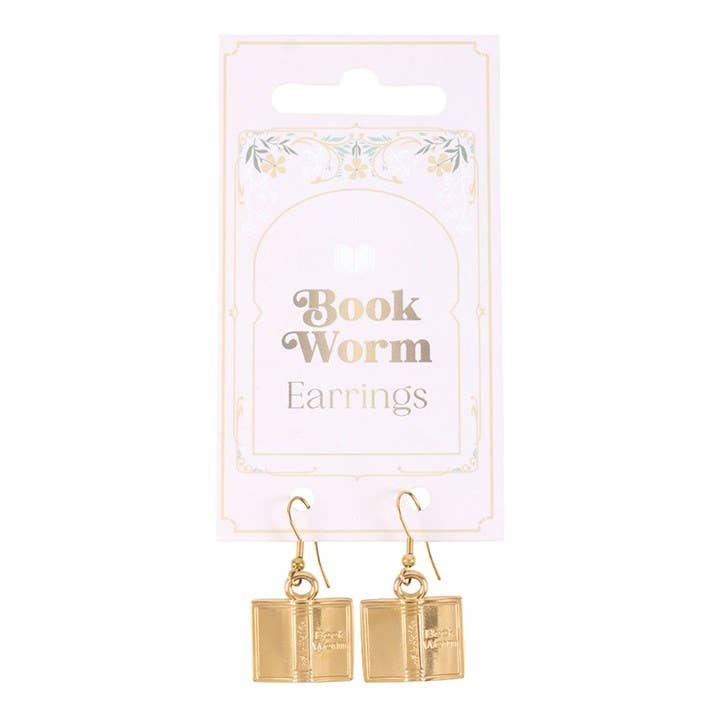 Book Worm Earrings - Peppy & Sage