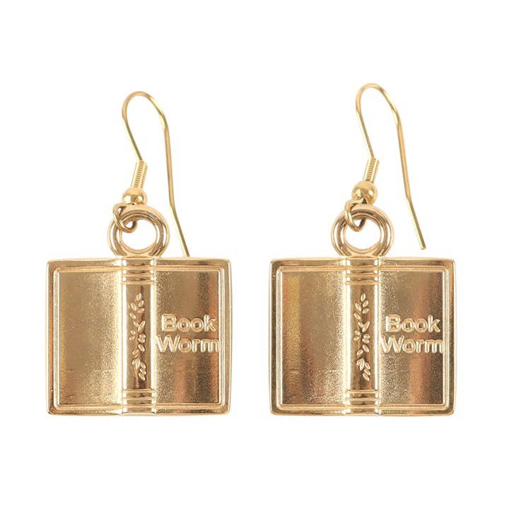 Book Worm Earrings - Peppy & Sage