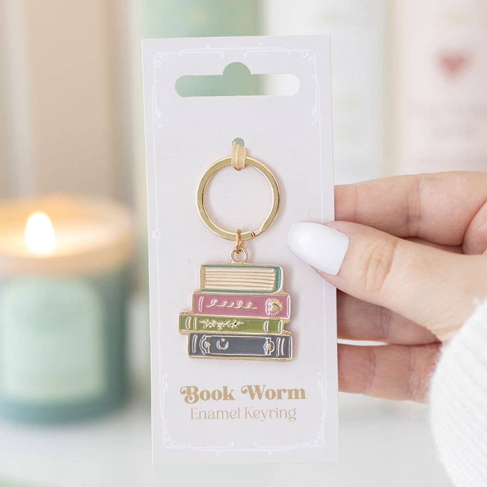 Book Worm Keyring - Peppy & Sage