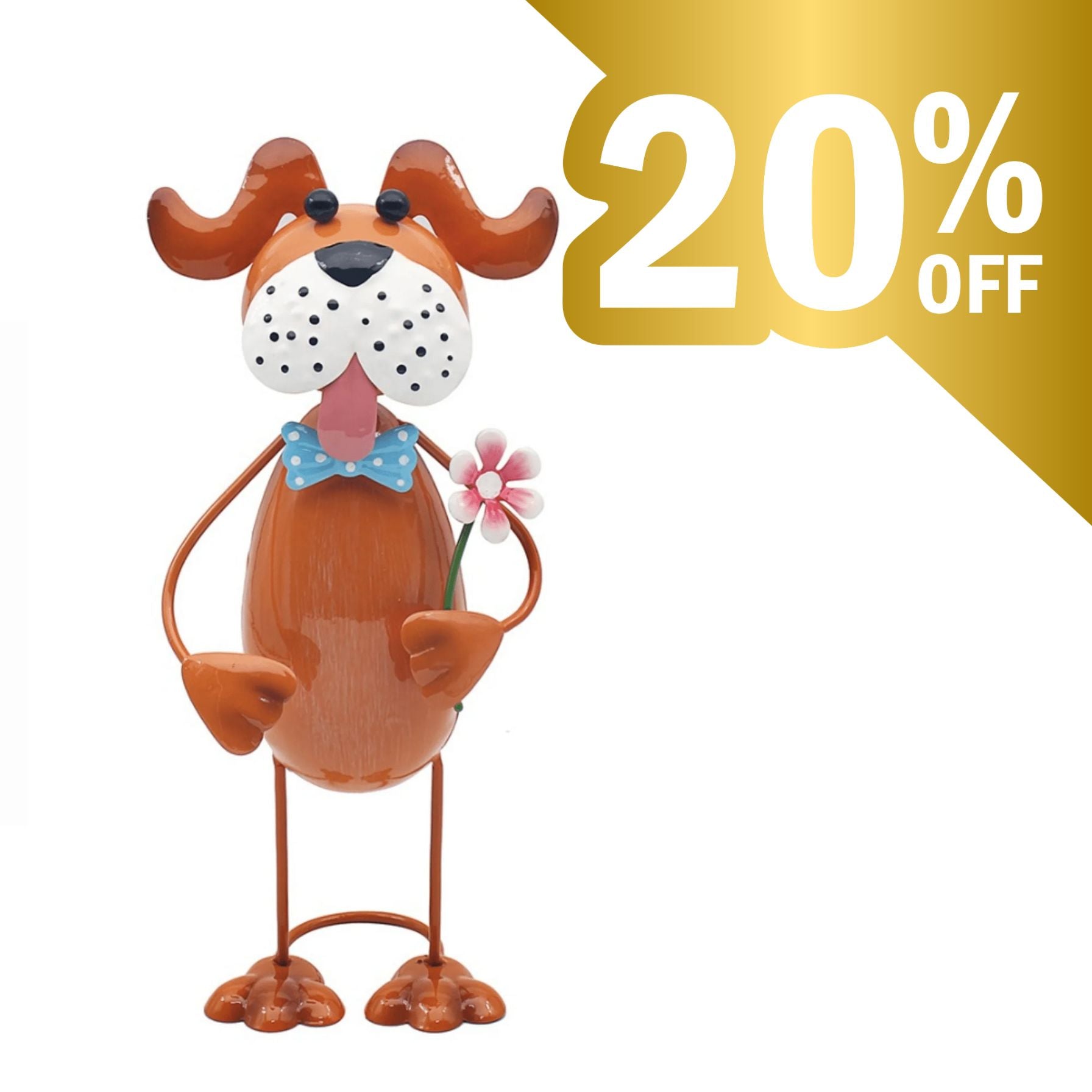 Bright Eyes Dog Garden Feature 27cm - Peppy & Sage