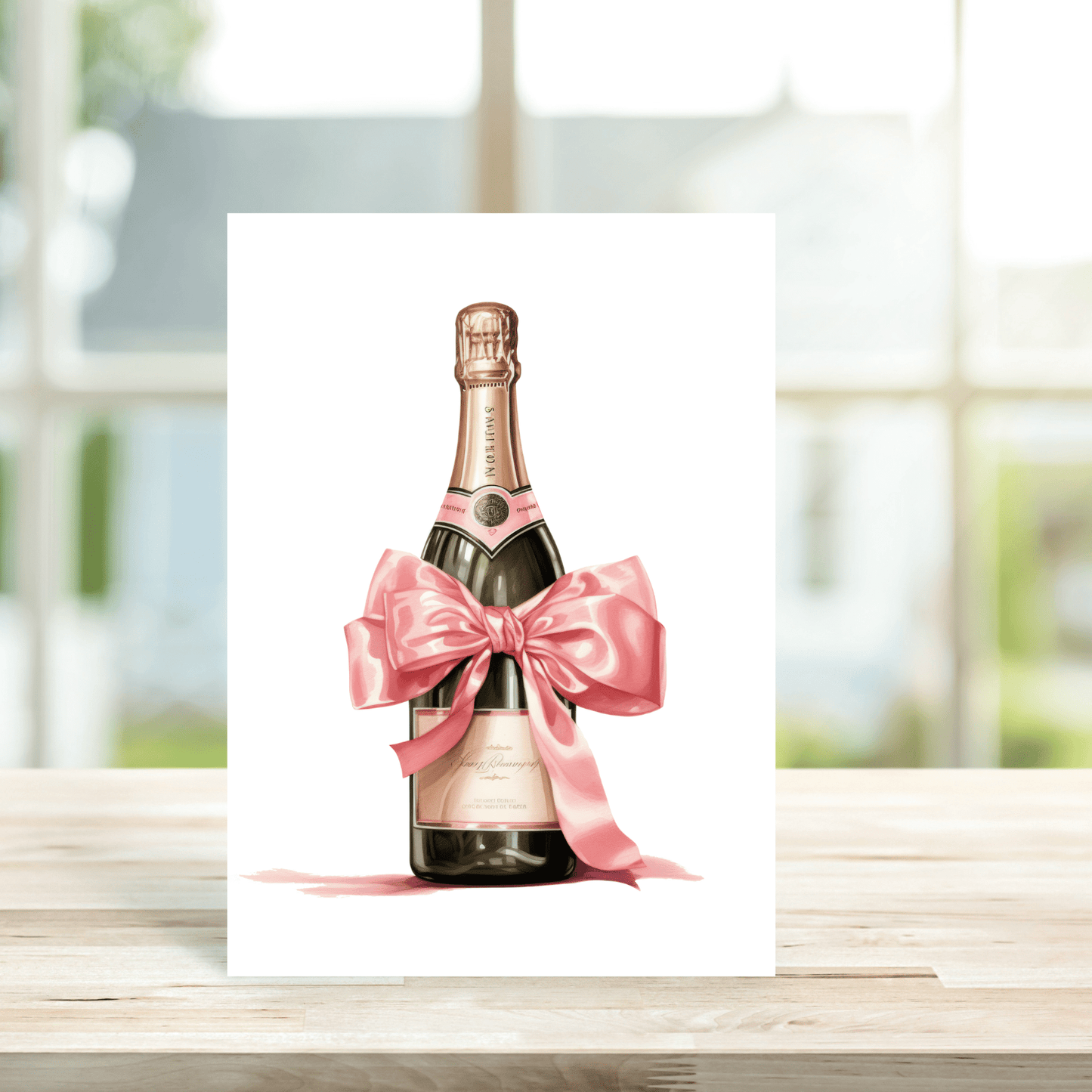 Bubbly and Bow Greetings Card - Peppy & Sage