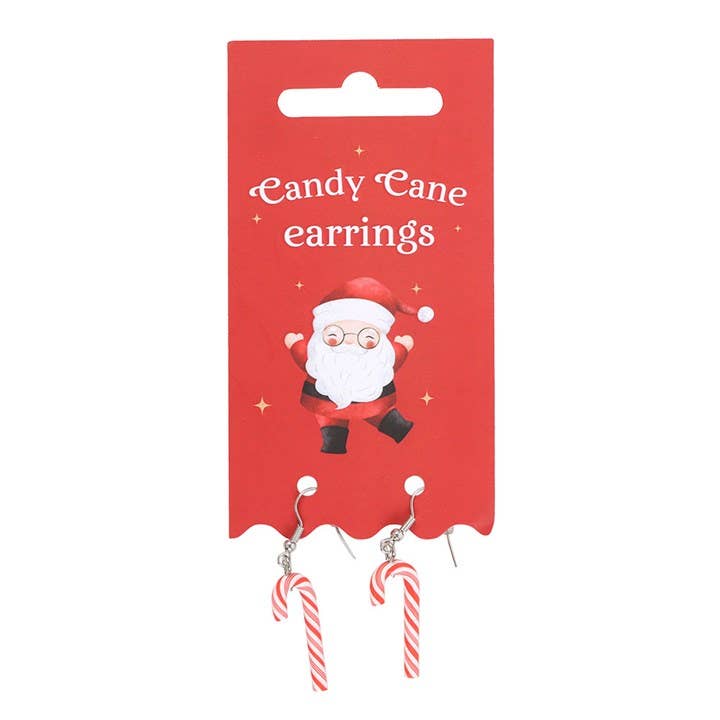 Candy Cane Christmas Dangle Earrings - Peppy & Sage