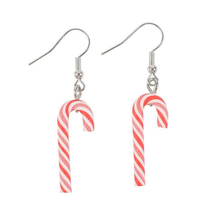 Candy Cane Christmas Dangle Earrings - Peppy & Sage