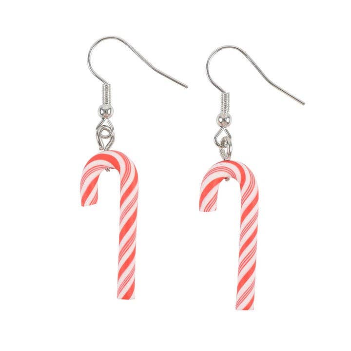 Candy Cane Christmas Dangle Earrings - Peppy & Sage