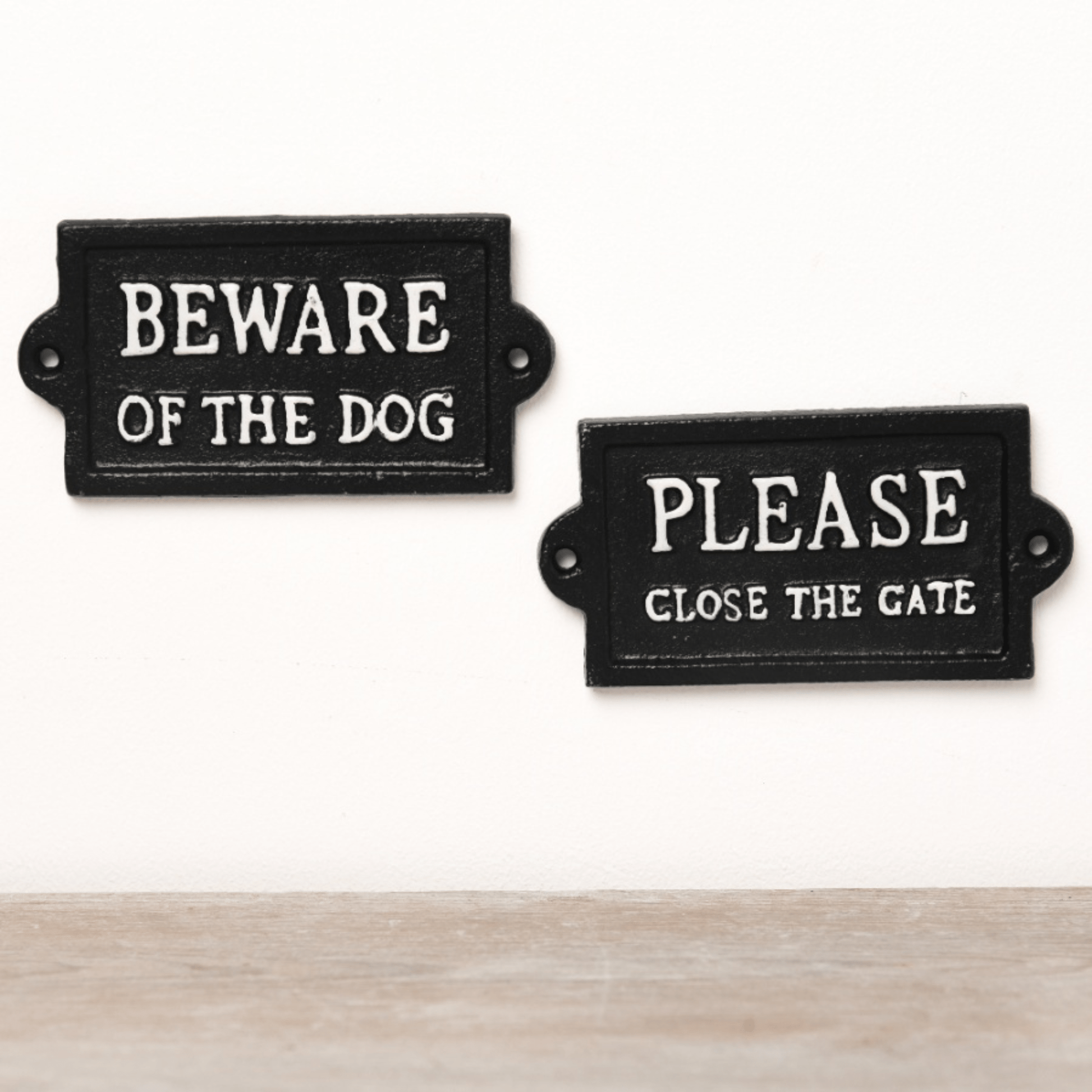 Cast Iron Beware Of The Dog Sign - Peppy & Sage