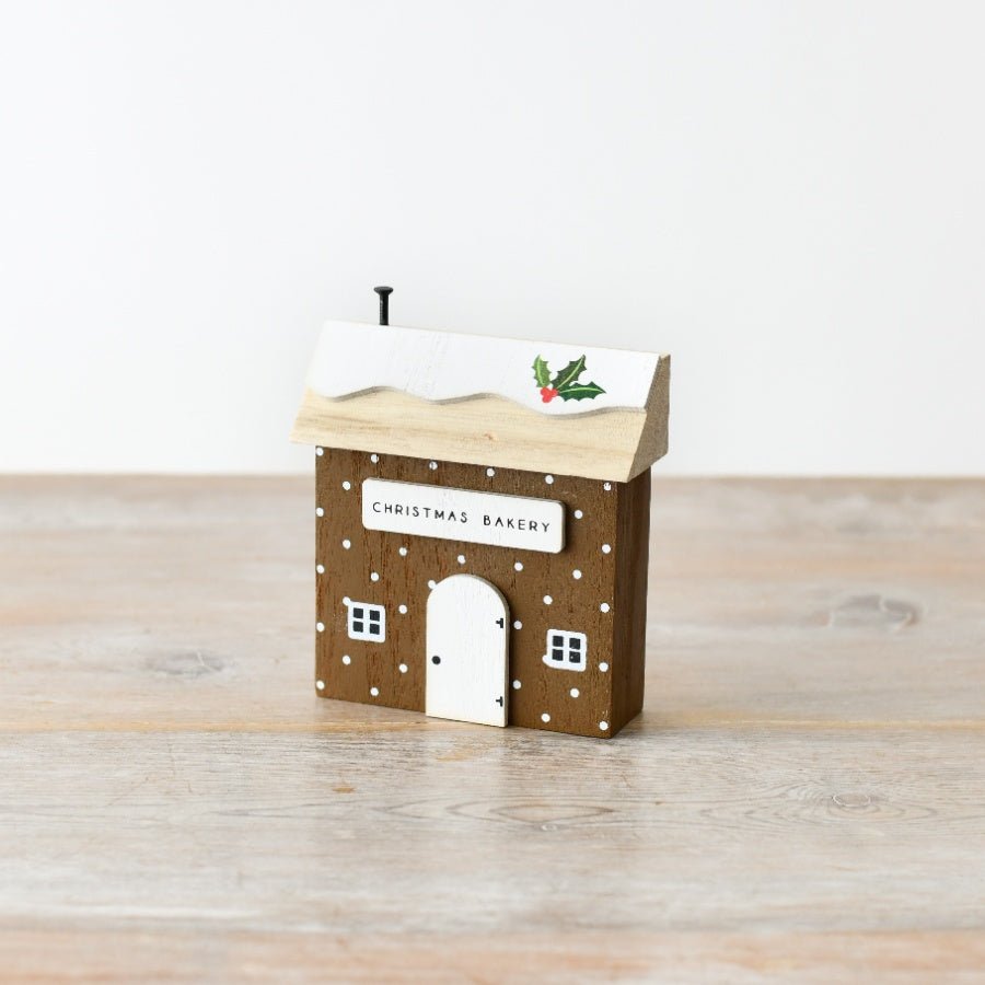 Christmas Bakery Wooden House 12cm - Peppy & Sage