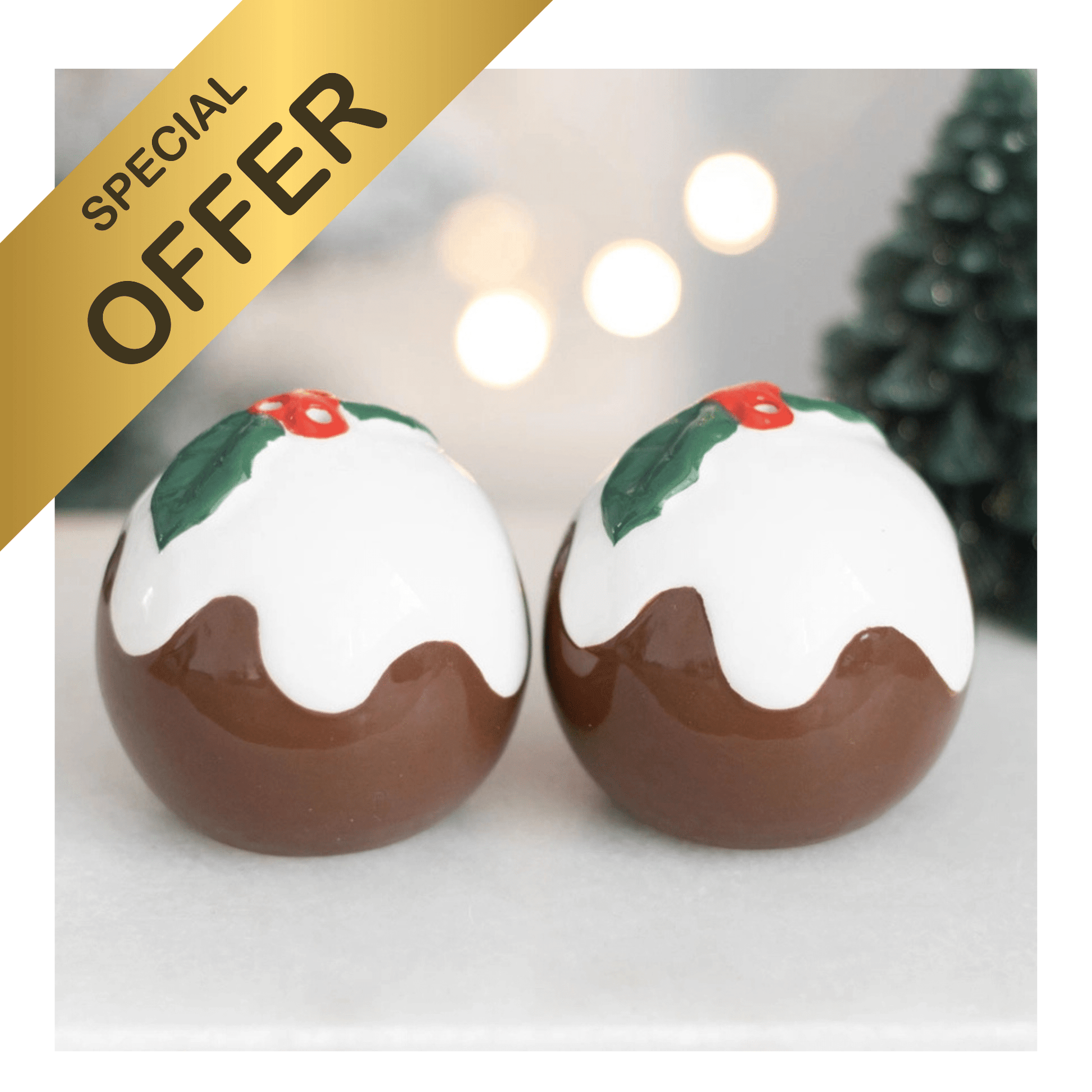 Christmas Pudding Salt and Pepper Shakers - Peppy & Sage