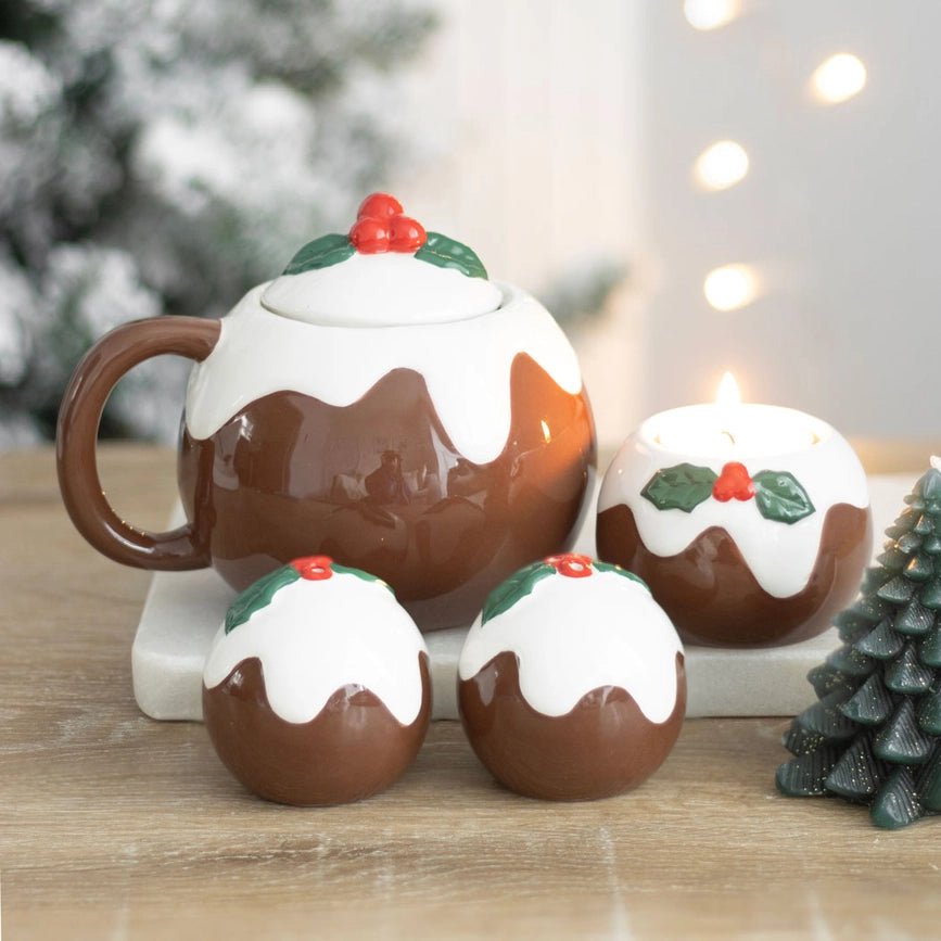 Christmas Pudding Salt and Pepper Shakers - Peppy & Sage