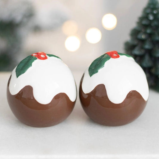 Christmas Pudding Salt and Pepper Shakers - Peppy & Sage