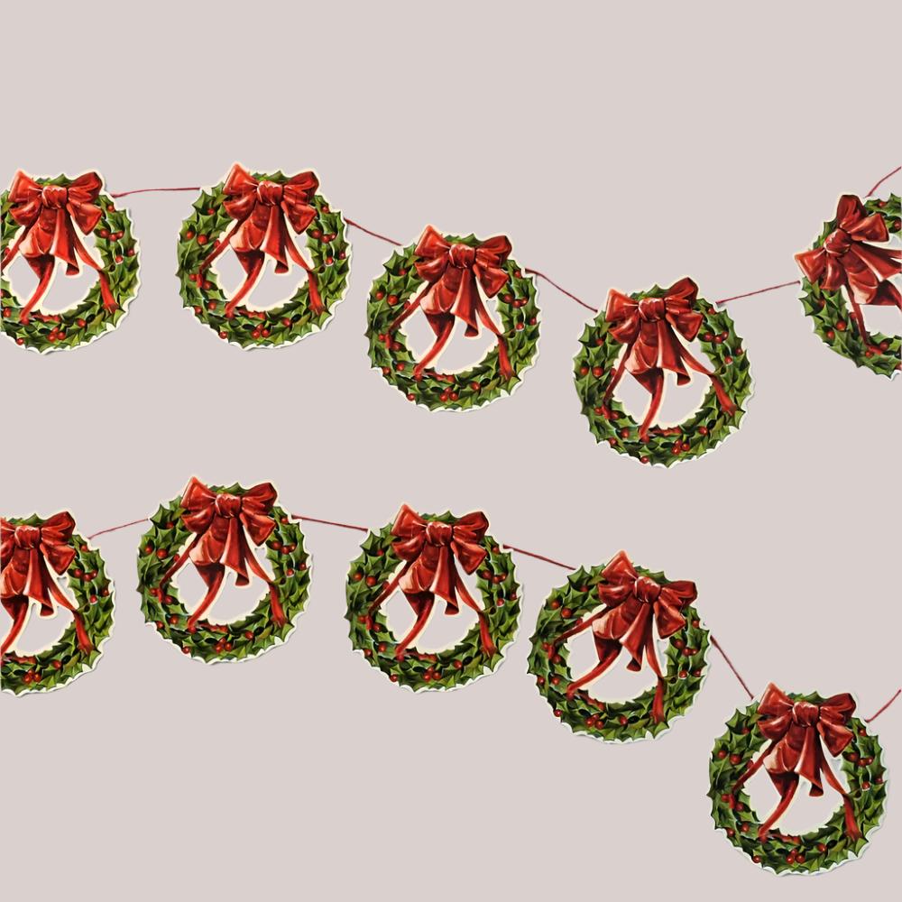 Christmas Wreath Glitter Garland - Peppy & Sage