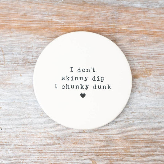 Chunky Dunk Porcelain Coaster, 10cm - Peppy & Sage