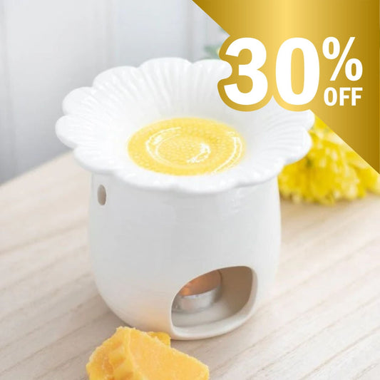 Daisy Flower Shaped Oil Burner - Peppy & Sage