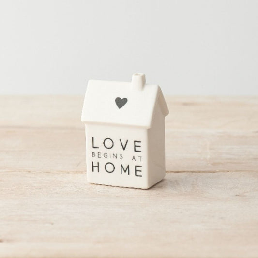 Porcelain "Love Begins at Home" Ornament 11cm
