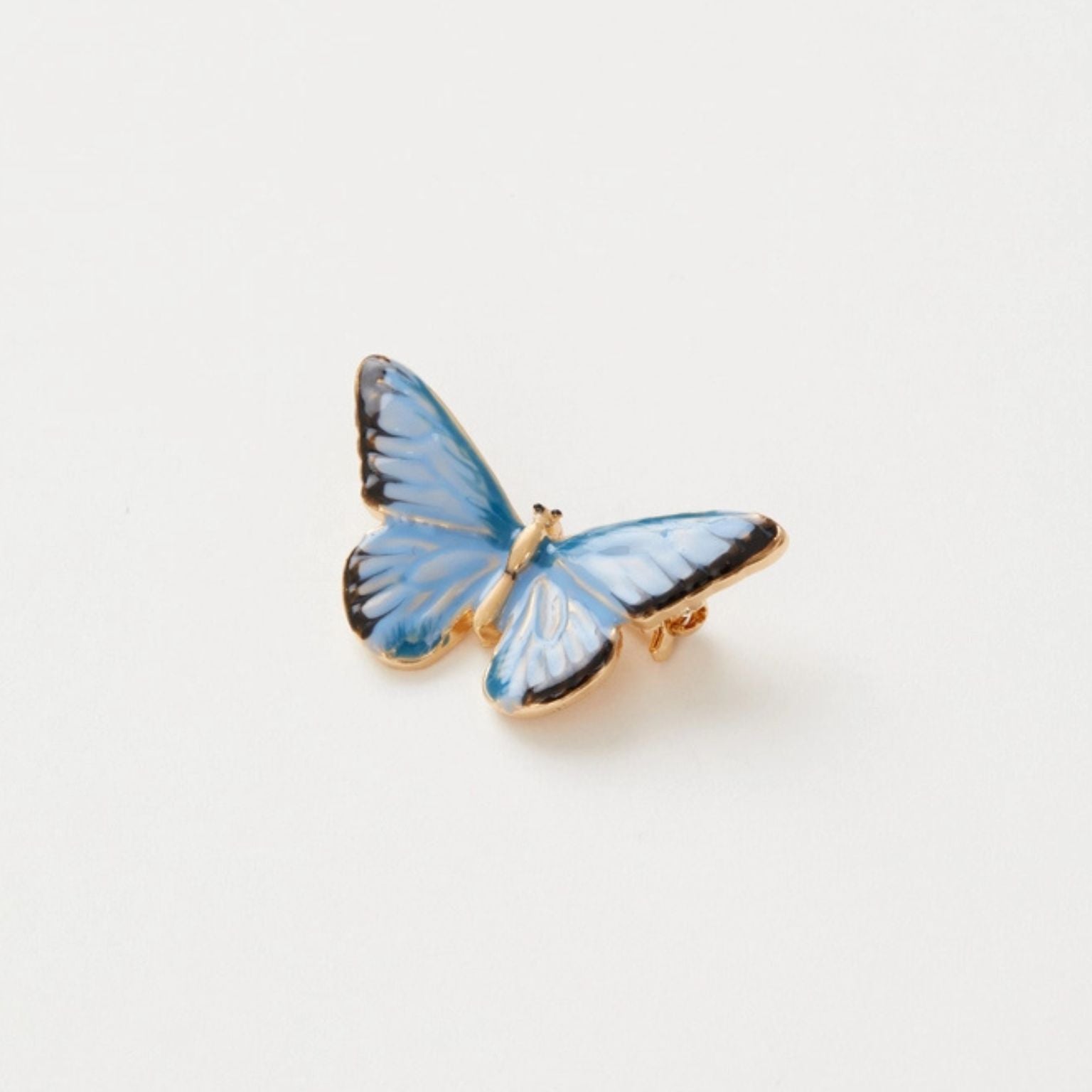 FABLE Enamel Blue Butterfly Brooch - Peppy & Sage