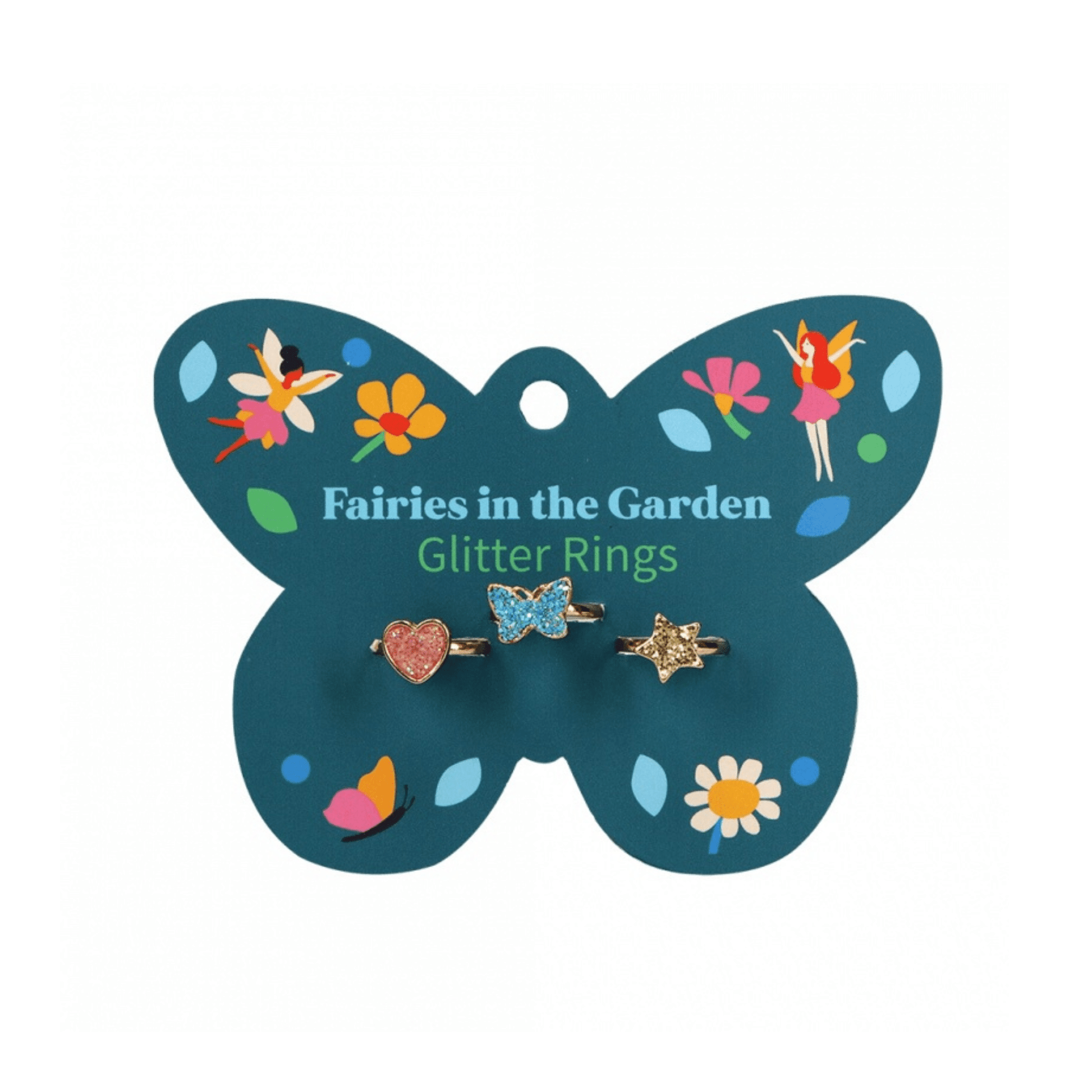 Fairies in the Garden Glitter Rings - Peppy & Sage