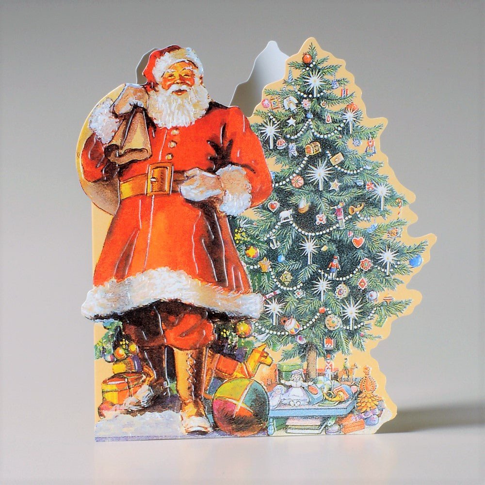 Father Christmas with Tree & Toys Nostalgic Card - Peppy & Sage