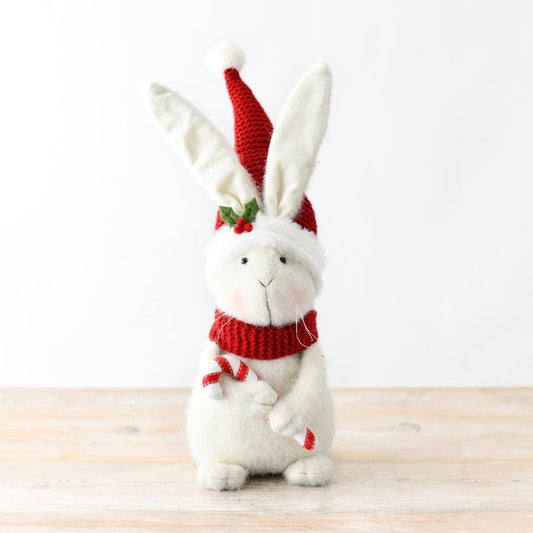 Festive Fabric Rabbit 50cm - Peppy & Sage