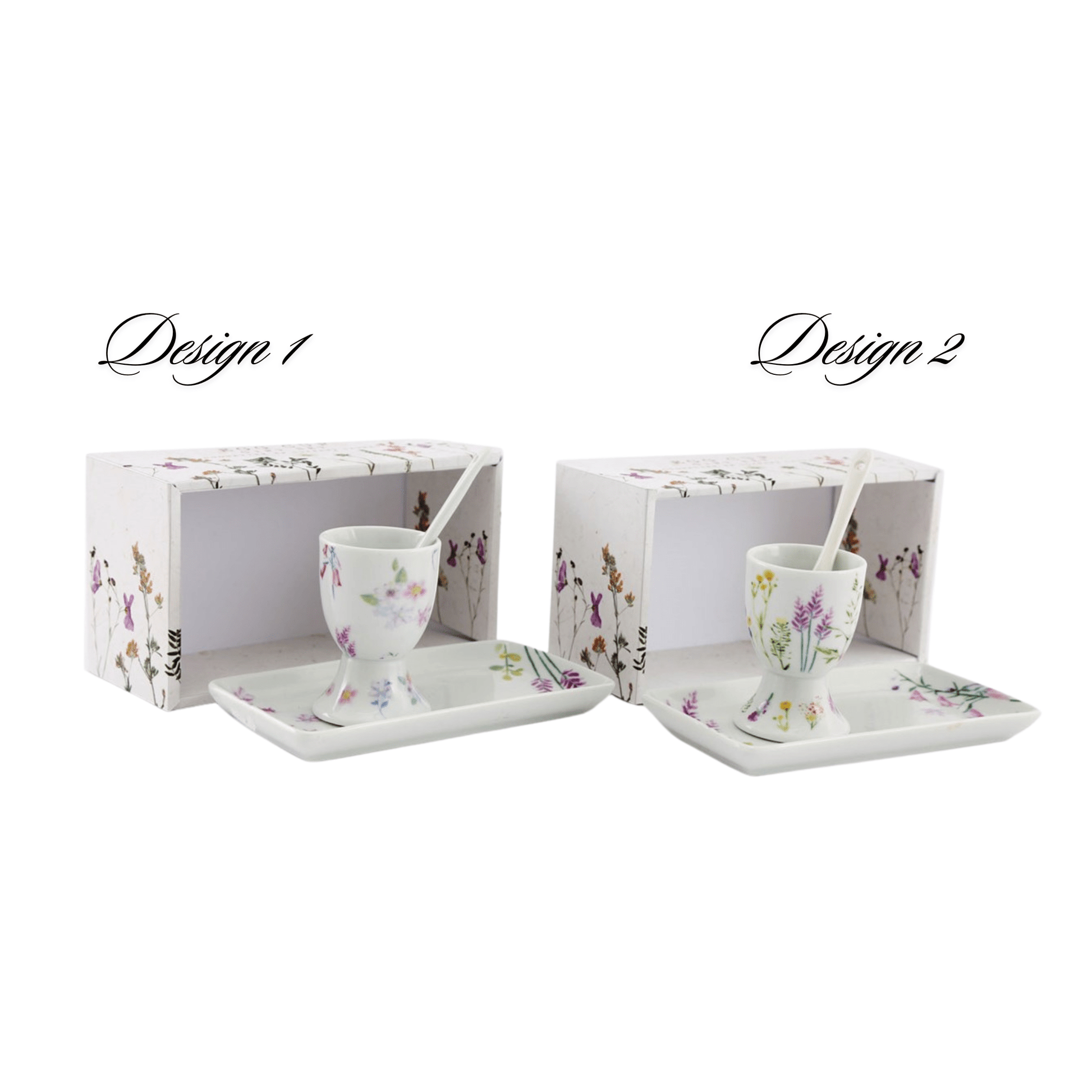 Flower Eggcup, Dish and Spoon Set - Peppy & Sage