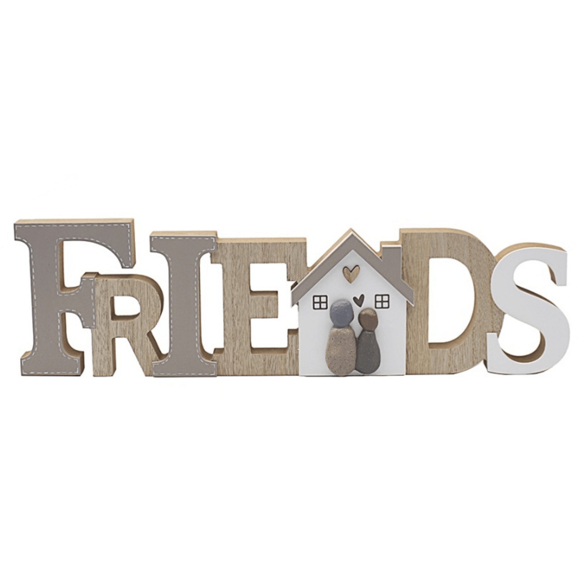 Friends Wooden Standing Plaque 40cm - Peppy & Sage