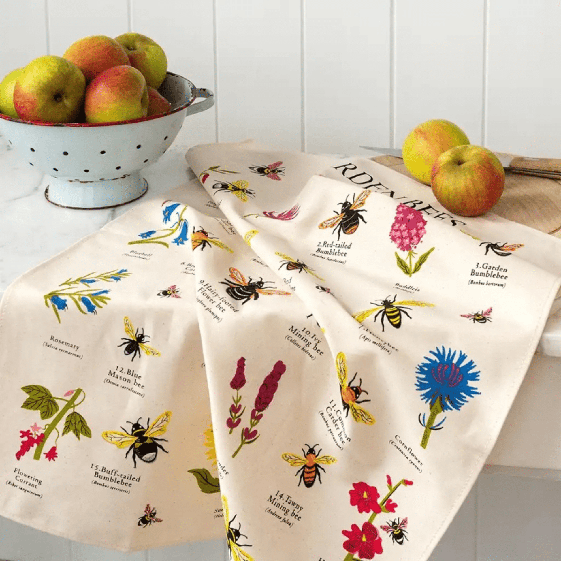 Garden Bees Tea Towel - Peppy & Sage