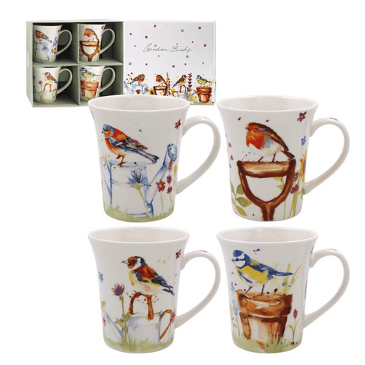 Garden Birds Mugs Set of Four Gift Set - Peppy & Sage