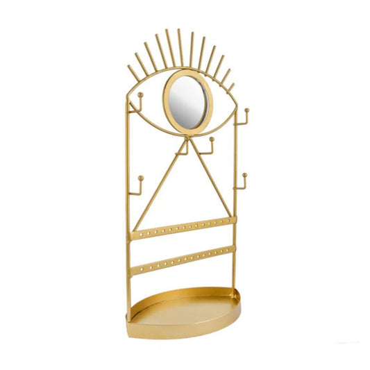 Gold Eye See You Jewellery Holder With Mirror - Peppy & Sage