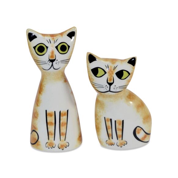 Handmade Ginger Cat Salt and Pepper Shakers - Hannah Turner's Pottery - Peppy & Sage