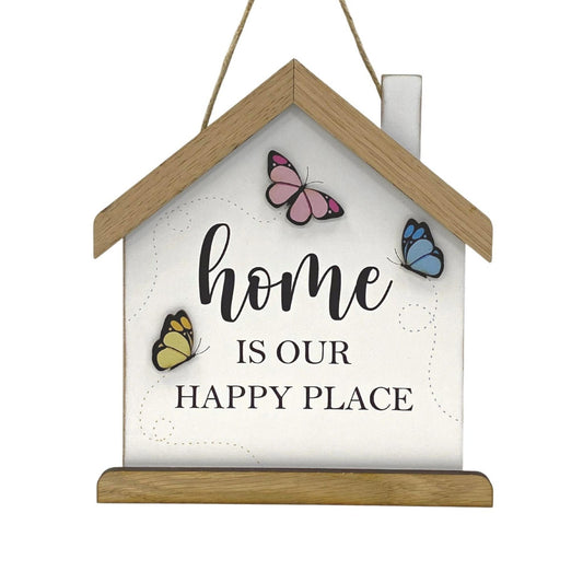 Home Is Our Happy Place - Wooden Sign - Peppy & Sage