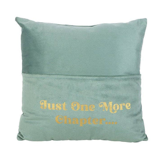 Just One More Chapter Cushion with Book Pocket - Peppy & Sage