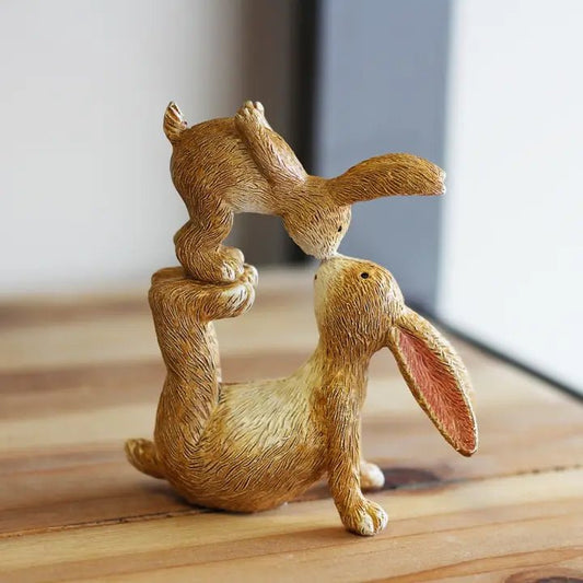 Kissing Bunnies Figure - Peppy & Sage
