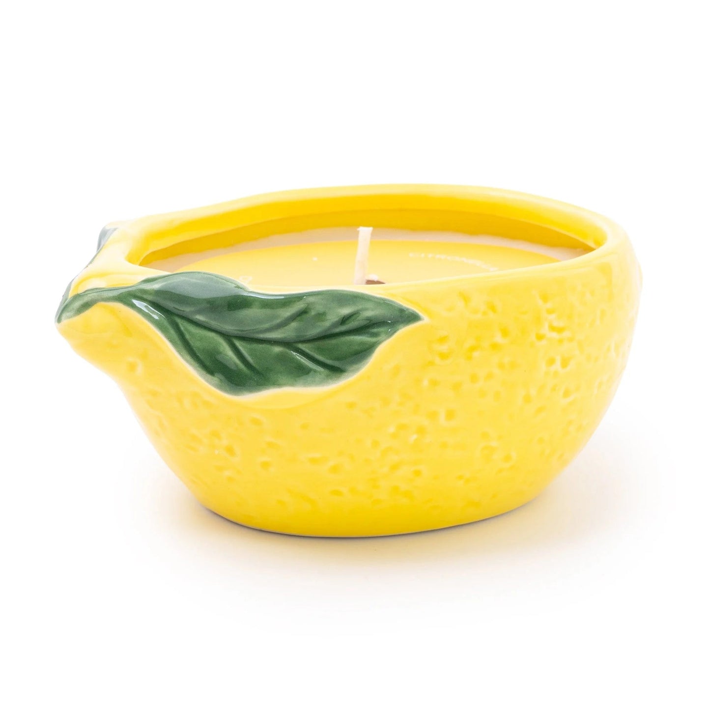 Lemon Ceramic Wax Filled Pot Mediterranean Lemon Scent - Peppy & Sage