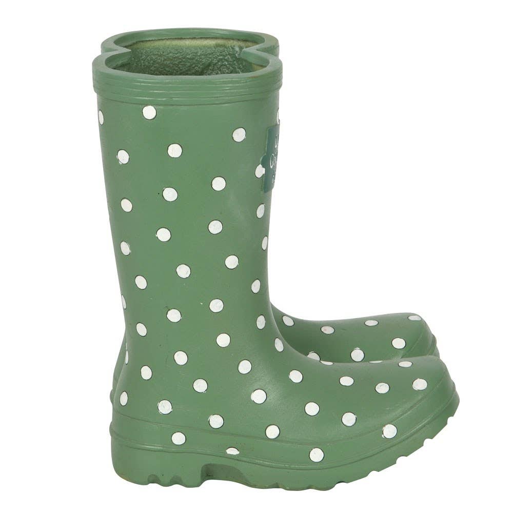 Light Green Welly Boot Planter - Peppy & Sage