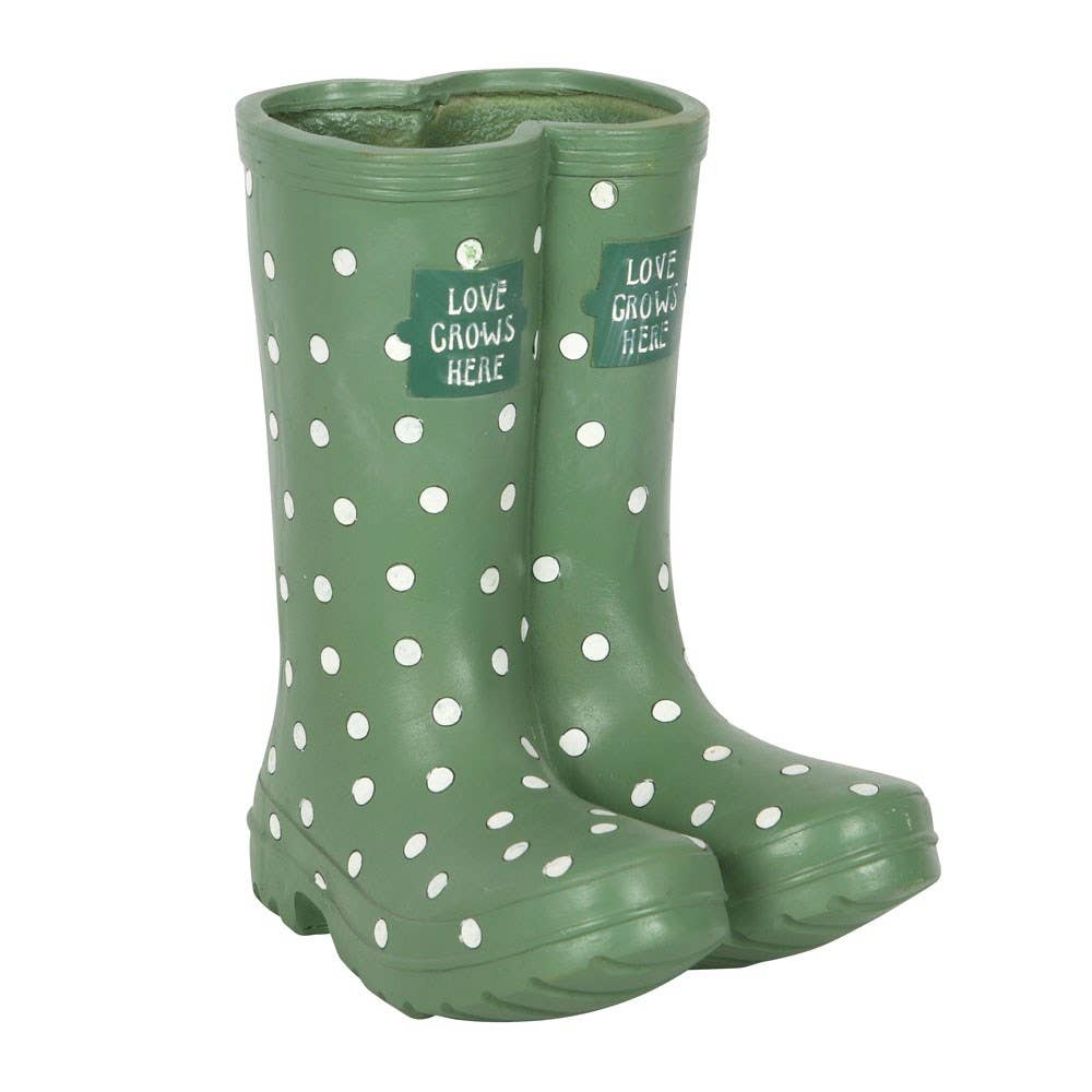 Light Green Welly Boot Planter - Peppy & Sage