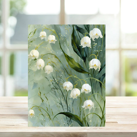 Lily of the Valley Greetings Card - Peppy & Sage