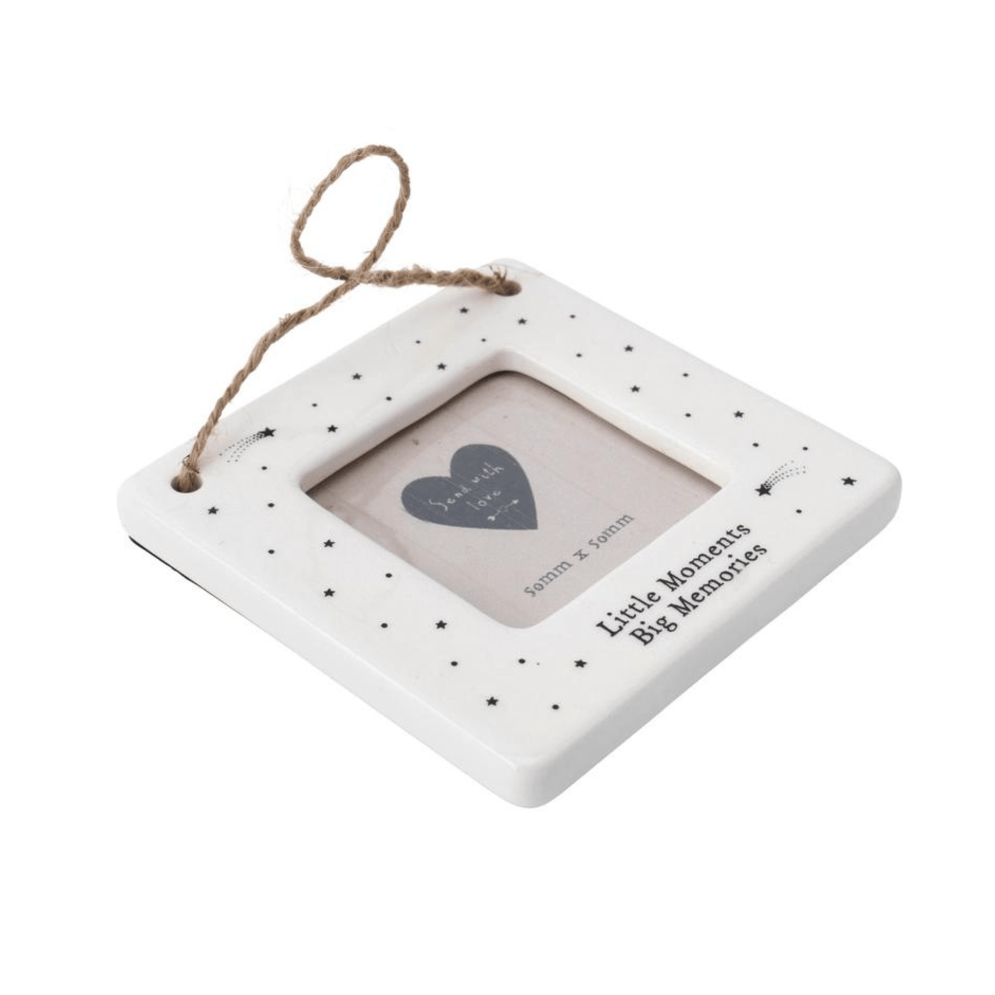 Little Moments Mini Ceramic Hanging Photo Frame - Peppy & Sage