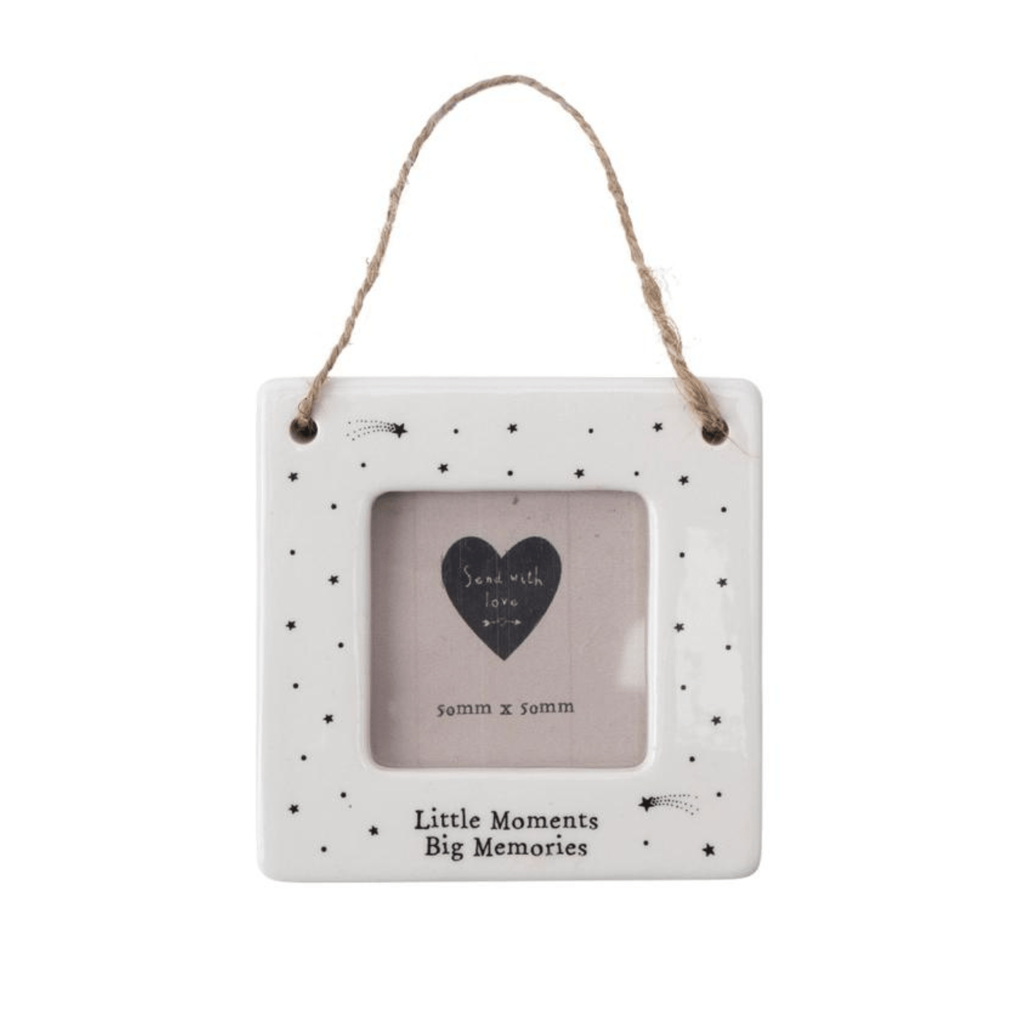 Little Moments Mini Ceramic Hanging Photo Frame - Peppy & Sage