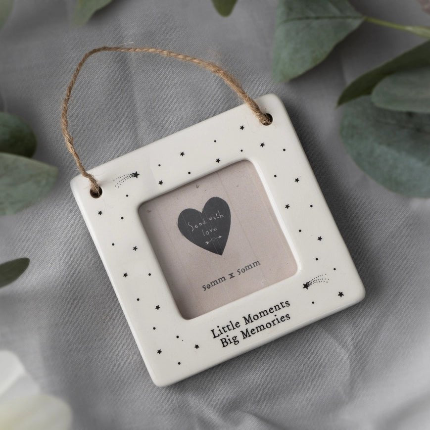 Little Moments Mini Ceramic Hanging Photo Frame - Peppy & Sage