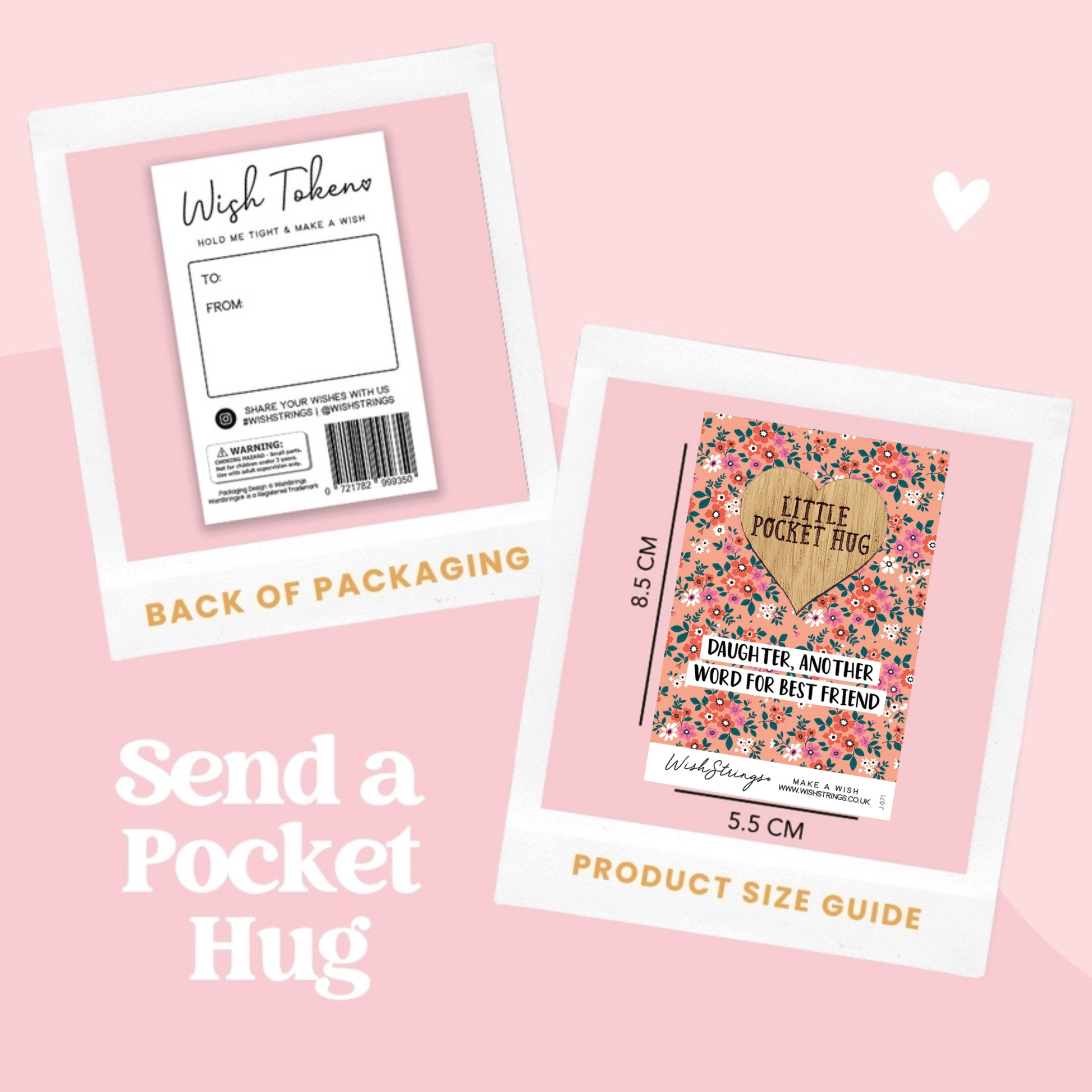 Little Pocket Hug - Daughter, Another Word For Best Friend - Peppy & Sage