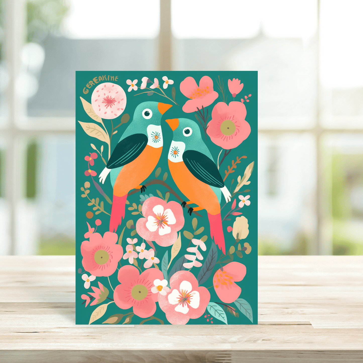 Love Birds Greetings Card - Peppy & Sage