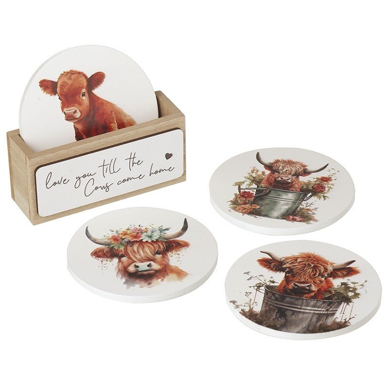 Love You Till The Cows Come Home Coaster Set - Peppy & Sage