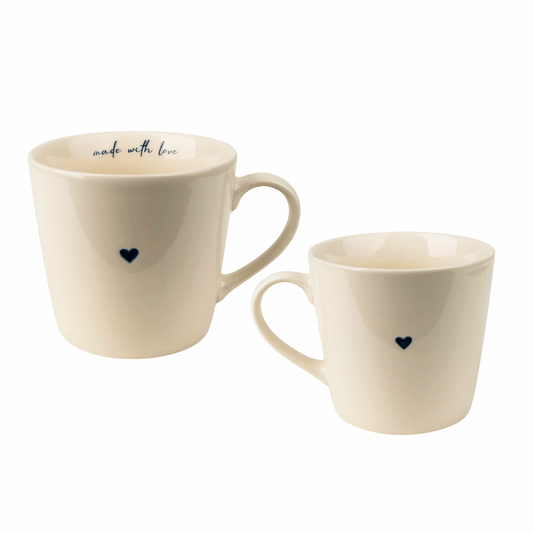 Made With Love Blue Heart Mug - Peppy & Sage