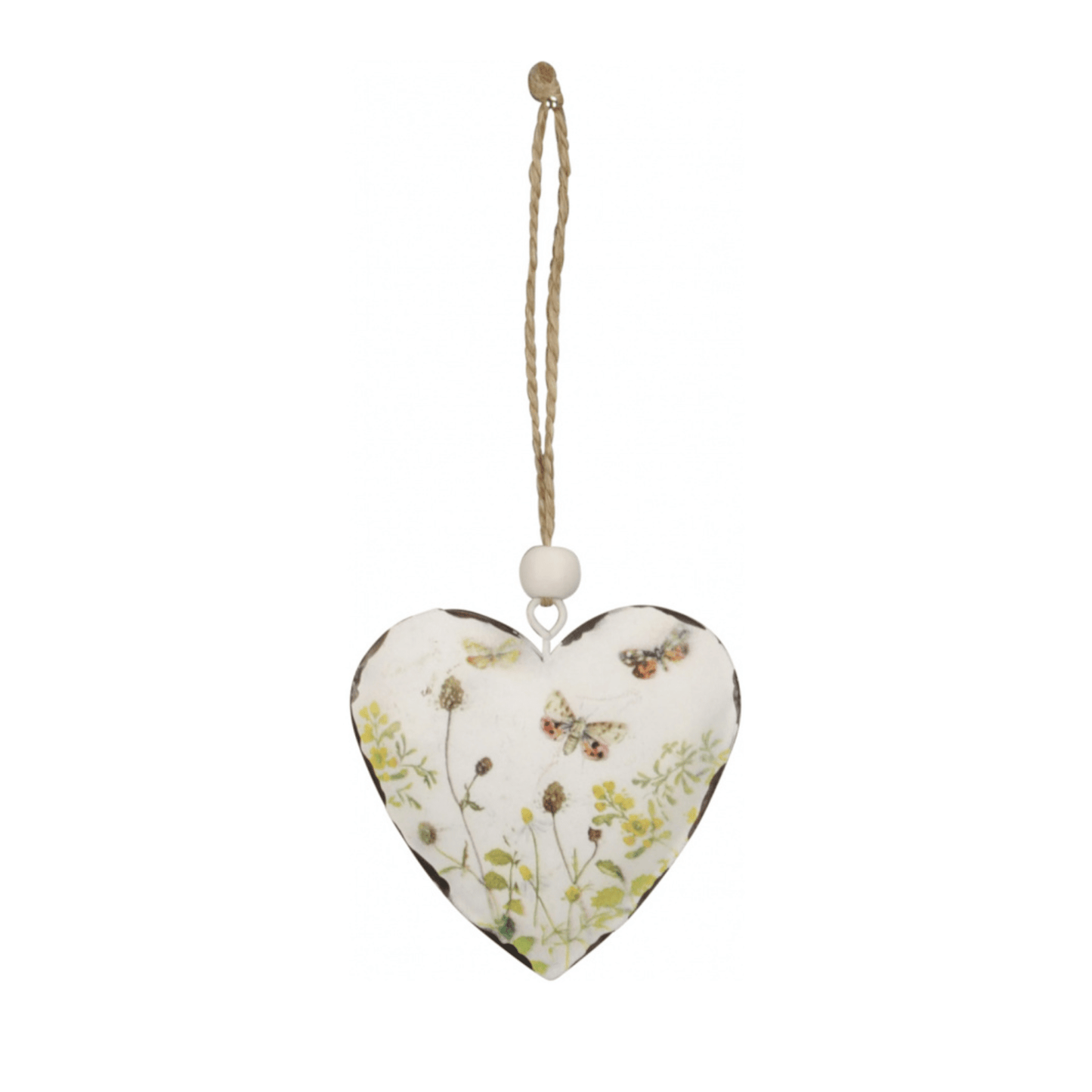 Meadow Distressed Metal Heart 7cm - Peppy & Sage